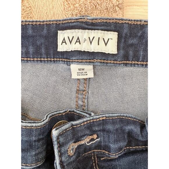 ava & viv skinny Stretch jeans Medium Wash 16W - Picture 2 of 5